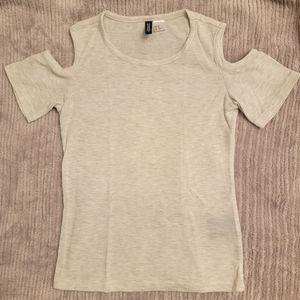 H&M || cut-out shoulder tee